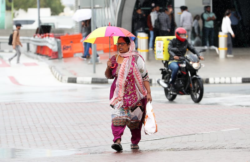 Rain has been forecast on Thursday in Dubai. Pawan Singh / The National