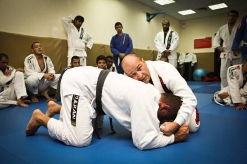 DUBAI, UAE (11/04/2011) Jiu Jitsu Grand Master Sergio Penha at the Emirates Jiu Jitsu Center, Dubai. Sergio Penha is a 7th degree red and black belt in Brazilian Jiu Jitsu and has come to Dubai to conduct training seminars. (Callaghan Walsh / for The National)