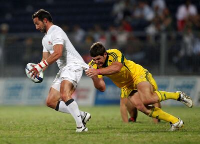 Ben Gollings, left, in action for England against Australia at the Commonwealth Games in New Delhi in 2010. Reuters