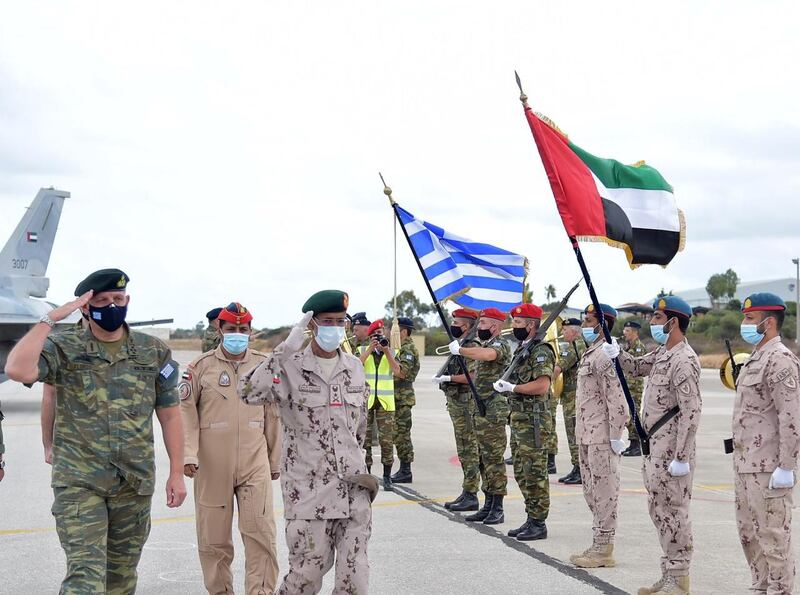 ATHENS, 22nd September, 2020 (WAM) -- Lt. General Hamad Mohammed Thani Al Rumaithi, Chief of Staff of the Armed Forces, who is currently visiting Greece, today inspected the site of joint military exercises between the UAE and Greek air forces in the Greek island of Crete.

He was received at the site by General Konstantinos Floros, Chief of the Hellenic National Defence General Staff, HNDS, and senior Emirati and Greek officers. Wam