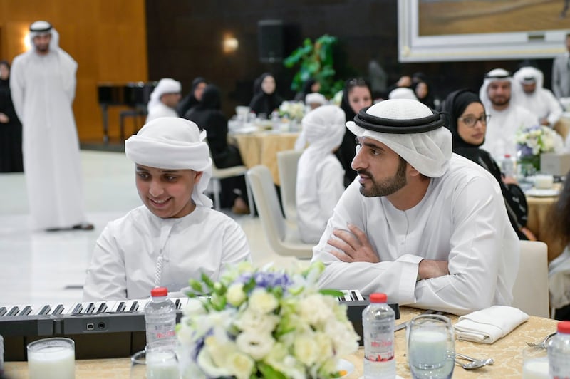 Sheikh Hamdan bin Mohammed, Crown Prince of Dubai, attends an iftar banquet with autistic children and their families at Emirates Towers. All photos: Dubai Media Office