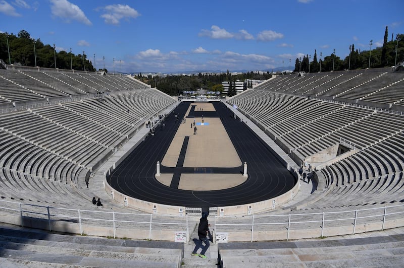 An empty Panathenaic Stadium. Getty