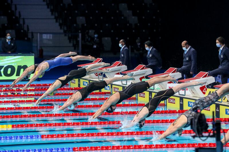 Competitors at the Fina World Swimming Championships.