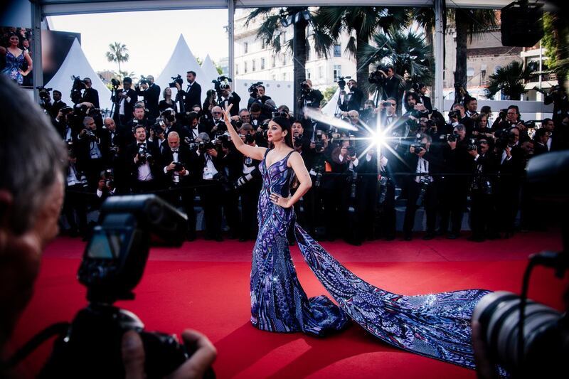 CANNES, FRANCE - MAY 12:  (EDITORS NOTE: Image has been created with a starburst filter) Model Aishwarya Rai attends the screening of "Girls Of The Sun (Les Filles Du Soleil)" during the 71st annual Cannes Film Festival at  on May 12, 2018 in Cannes, France.  (Photo by Gareth Cattermole/Getty Images)