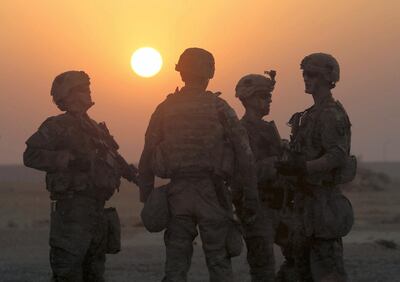 American soldiers are seen at the U.S. army base in Qayyara, south of Mosul October 25, 2016. REUTERS/Alaa Al-Marjani - S1AEUJAWFFAA