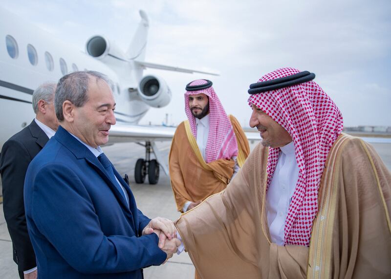 Faisal Mekdad was received by Saudi Arabia's deputy foreign minister, Waleed Al Khuraiji, in Jeddah. SPA