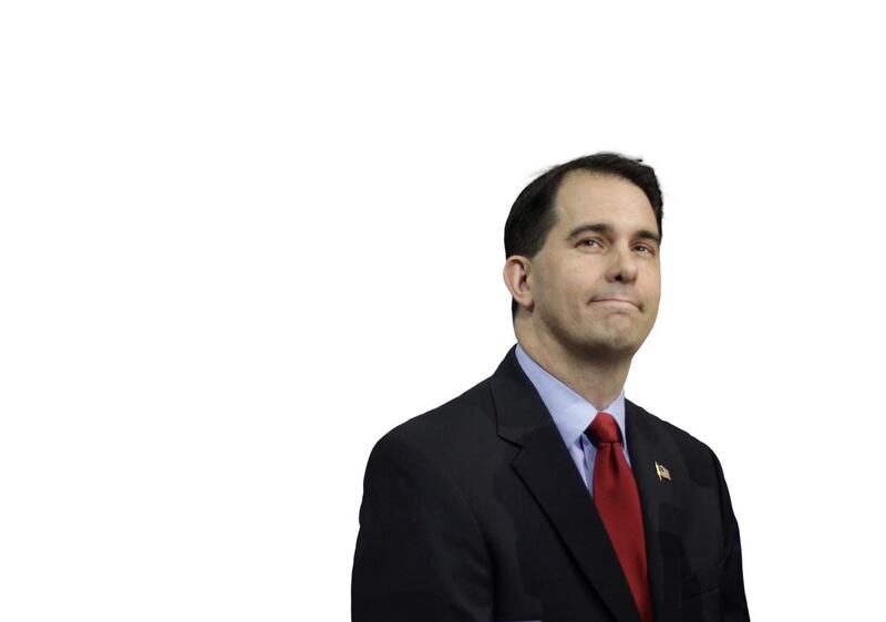 Wisconsin governor Scott Walker, 47,   is known for his battles with unions. AP Photo / David Goldman, File