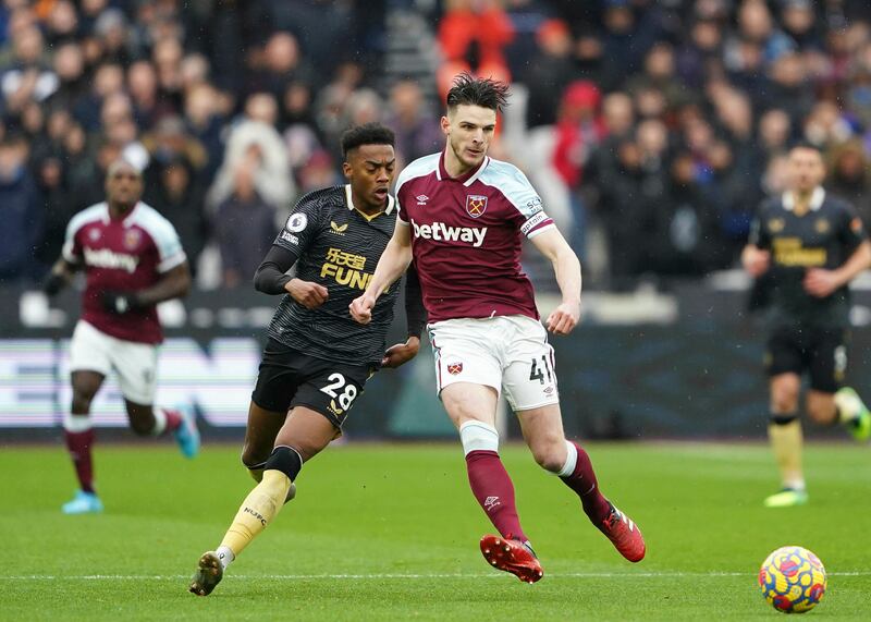 Declan Rice 5 – A tough afternoon for the Englishman, who made a handful of uncharacteristic mistakes. It was Rice’s misguided header that allowed Willock to sneak in and score. AP
