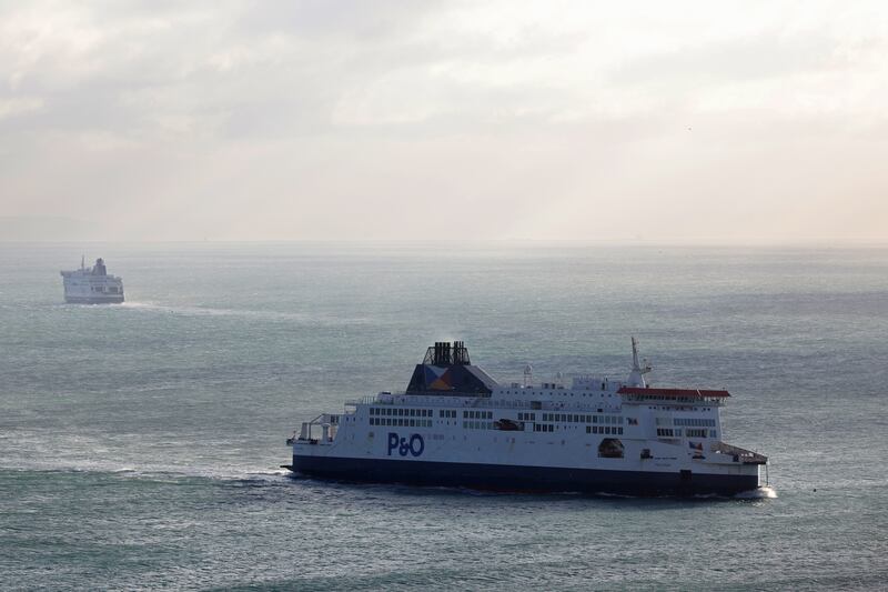 Ferries cross the Channel towards Dover. Britain and France have signed a new maritime security treaty to protect against terror attacks on ferries and in the Channel Tunnel. Getty Images