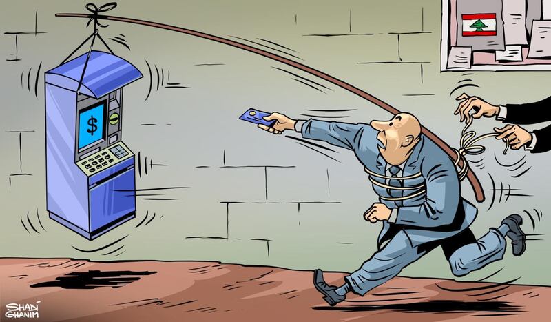 Our cartoonist's take on the latest banking crisis in Lebanon