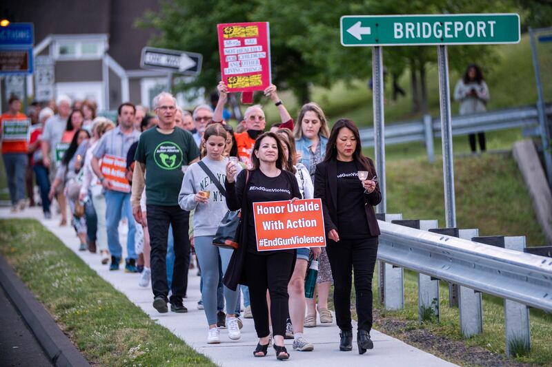 Newtown was the scene of the 2012 attack at Sandy Hook Elementary School, when 20 pupils and six teachers were killed by a gunman. AP 