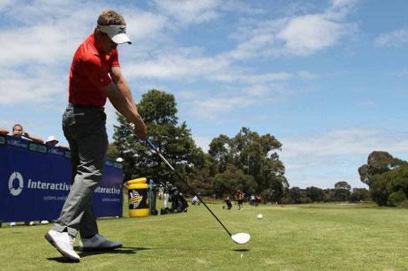 Luke Donald, teeing off on the fifth hole during the pro-am round before the Australian Masters in Melbourne on Wednesday, capped off a great season by being named the PGA Tour Player of the Year.