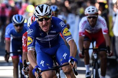 Deceuninck–Quick-Step rider Elia Viviani wins Stage 4 of the 2019 Tour de France. AFP