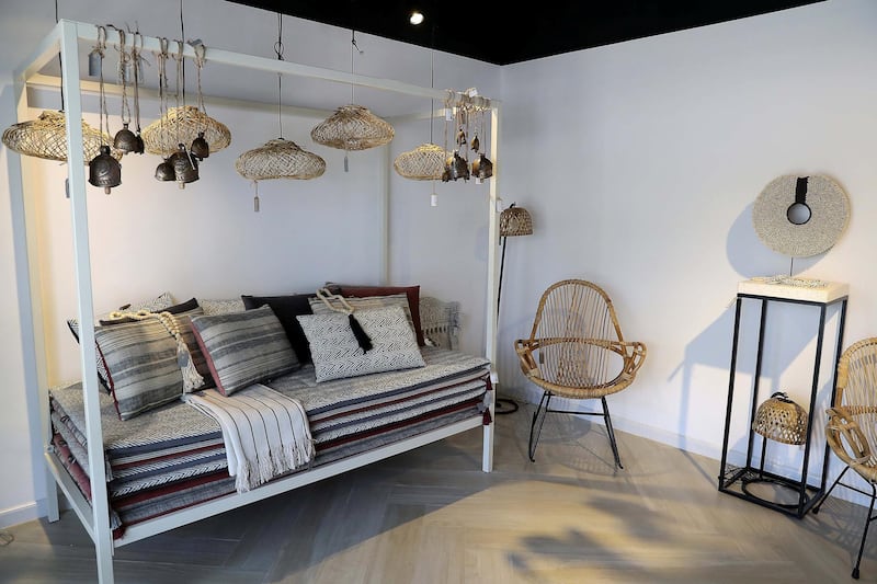 DUBAI , UNITED ARAB EMIRATES , JUNE 12 – 2018 :- Home furniture on display at The Edit store on Al Wasl road in Dubai.  ( Pawan Singh / The National )  For Arts & Life. Story by Hala Khala