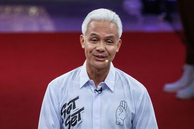 Presidential candidate and former Central Java governor Ganjar Pranowo has gained huge support from ordinary Indonesians as an outsider. AFP