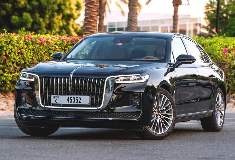 The latest addition to Hongqi’s range is the H9 limo, which is similar in size to the Mercedes S-Class and BMW 7 Series. All photos: Victor Besa / The National