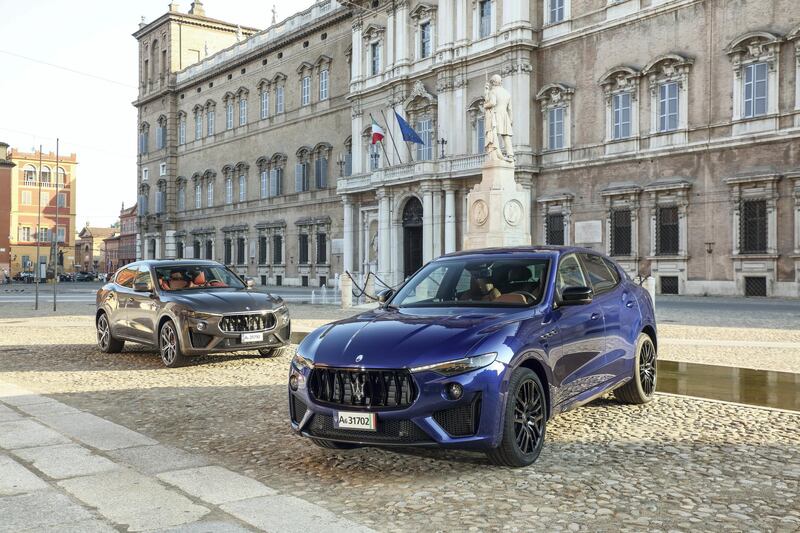 The new Maserati Levante SUV has a Ferrari-derived, 582 brake horsepower twin-turbo, V8 engine. Courtesy Maserati