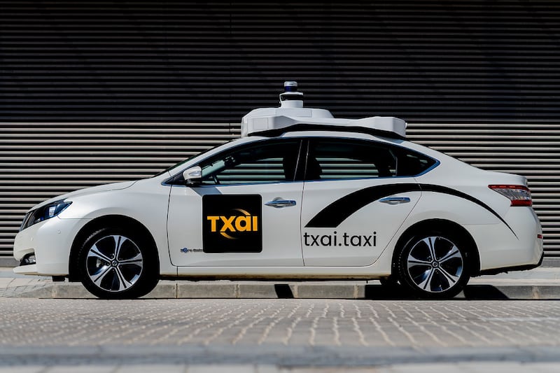 Bayanat unveils TXAI, the UAE’s first fully autonomous taxi, at Abu Dhabi Smart City Summit. Photo: TXAI