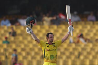 Australia's Travis Head celebrates after scoring century (100 runs) during the first one-day international (ODI) cricket match between Pakistan and Australia at the Gaddafi Cricket Stadium in Lahore, Pakistan, 29 March 2022.   EPA / RAHAT DAR