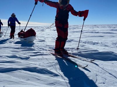 Tima Deryan says while skiing to the South Pole, she faced strong winds and temperatures of minus 50°C. Photo: Tima Deryan
