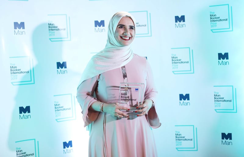 Omani author Jokha Alharthi poses after winning the Booker International Prize for the book 'Celestial Bodies' in London on May 21, 2019. (Photo by Isabel INFANTES / AFP)
