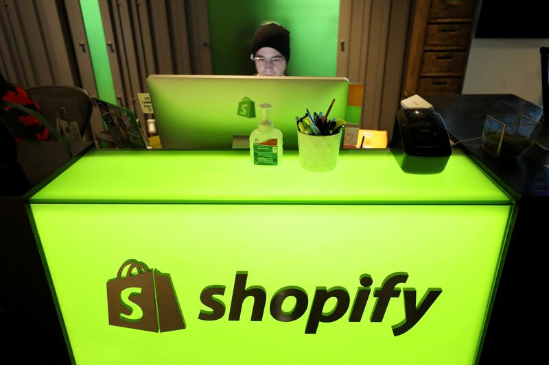 An employee at Shopify's headquarters in Ottawa, Canada. Reuters