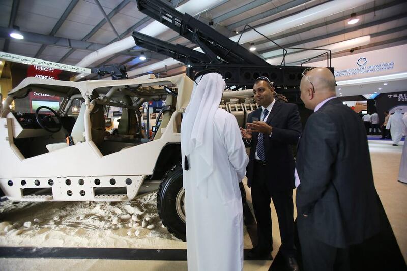 Emirates Defence Industries displayed at the Emirati pavilion at SOFEX 2016. Salah Malkawi for The National