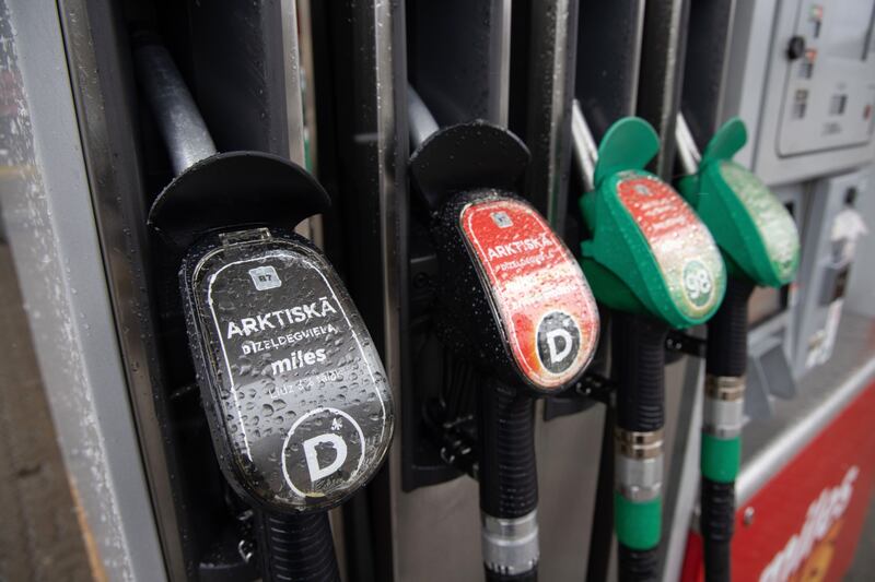 Petrol and diesel pumps at a Circle K AS gas station in Riga, Latvia. Over the weekend, the European Union and Group of Seven countries implemented sanctions on Russian refined fuel exports. Bloomberg