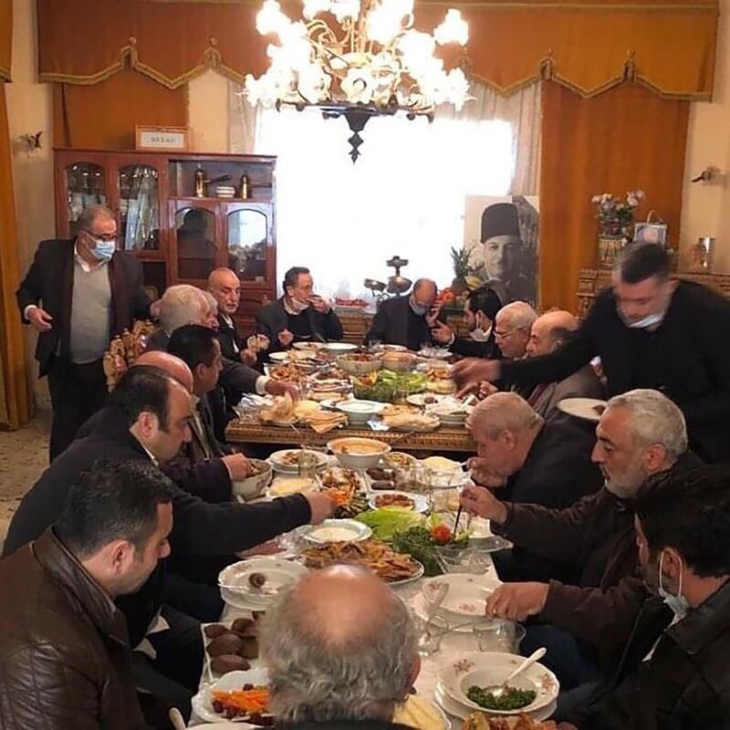 On January 6, Lebanese media alleged that Health Minister Hamad Hassan hosted a gathering at his home (pictured). His government previously issued orders to avoid gatherings. On Wednesday he tested positive for Covid-19 .