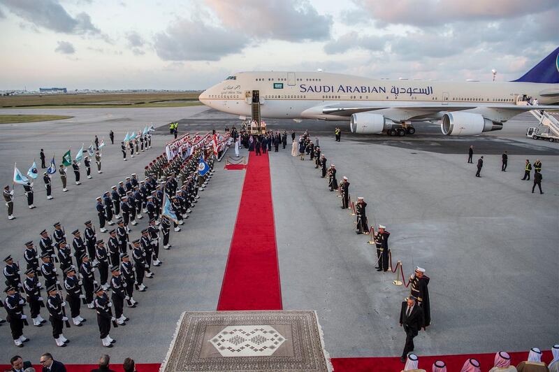 Saudi King Salman bin Abdulaziz Al Saud arrives in Tunis, Tunisia. EPA