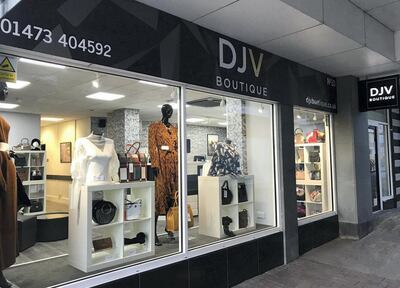 DJV Boutique in Ipswich is closed during lockdown three. Courtesy DJV Boutique