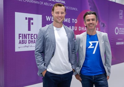 Abu Dhabi, United Arab Emirates, October 22, 2019.  
Description:SECTION: Business
STORY BRIEF: Fintech Abu Dhabi  
SUBJECT NAME: Fintech Abu Dhabi
--  Matthew Briers, CFO, TransferWise and Tim Harley, TransferWise Head of Middle East.
Victor Besa/The National
Section:  BZ
Reporter:  Nada El Sawy