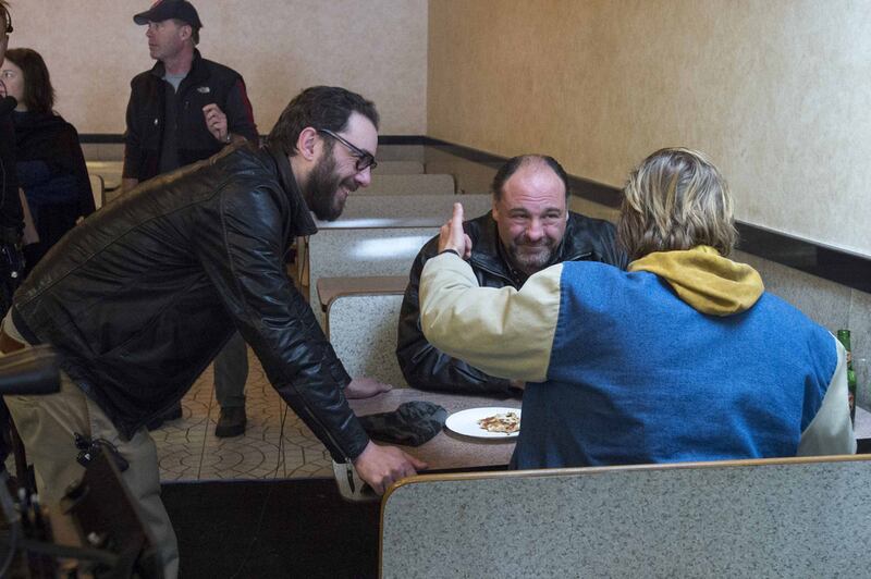 Director Michael R. Roskam, James Gandolfini and actor Matthias Schoenaerts filming in Brooklyn. Photo: Twentieth Century Fox