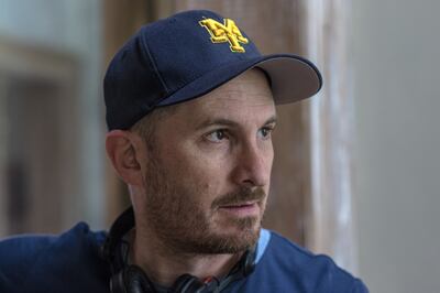 Director Darren Aronofsky on the set of mother!, from Paramount Pictures and Protozoa Pictures.