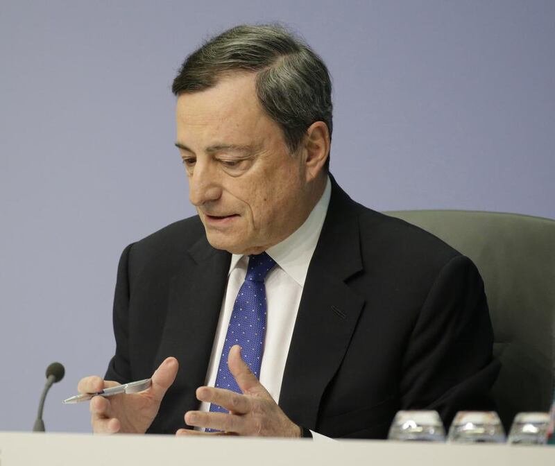 Mario Draghi, the president of the European Central Bank, said the ECB would continue its policy of easy money this year. Armando Babani / EPA