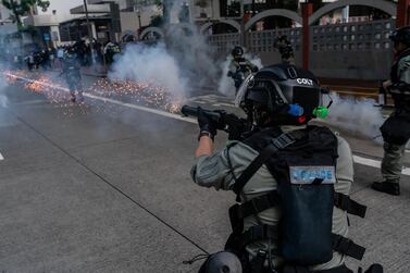 Hong Kong slipped into a technical recession on Thursday after anti-government demonstrations stretched into its fifth month. Getty Images