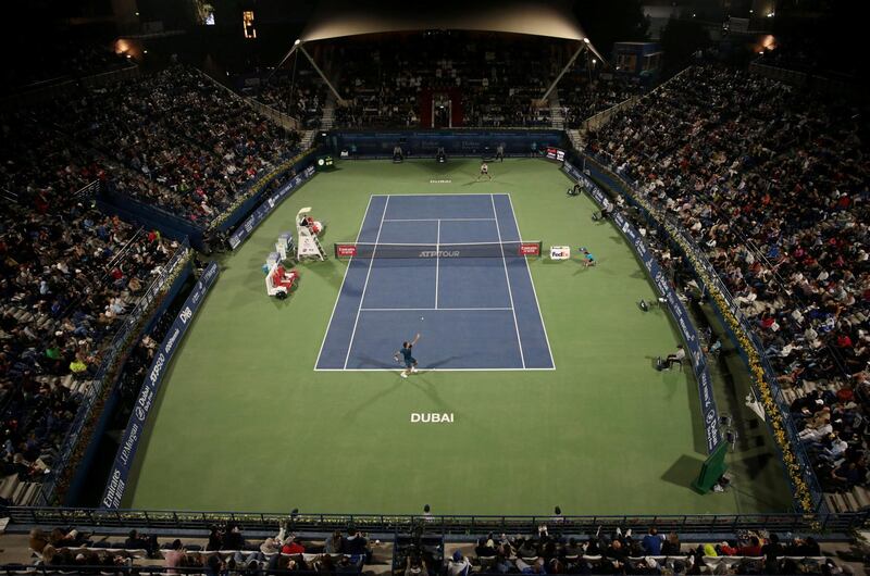 A view of the Dubai Duty Free Tennis Stadium. Reuters