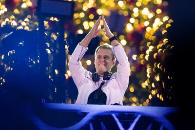 DJ Armin van Buuren performs during the New Year’s Eve celebrations at Al Wasl, Expo 2020 Dubai. Photo: Expo 2020 Dubai