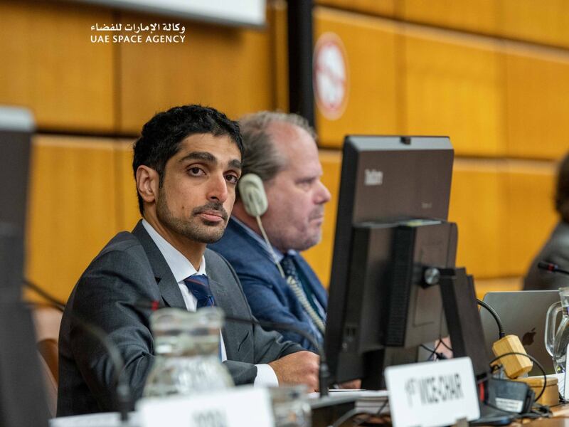 The UAE is leading the UN Committee on the Peaceful Uses of Outer Space, with Omran Sharaf, pictured, the Emirati engineer who led its successful Mars mission, serving as its chairman for 2022 and next year. All photos: UAE Space Agency