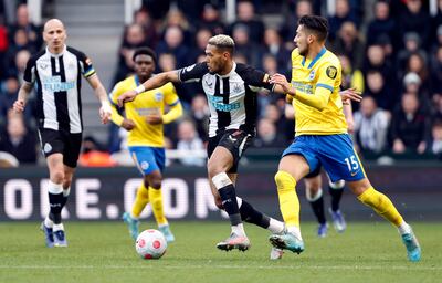 Joelinton has been a player transformed since moving into midfield. AP