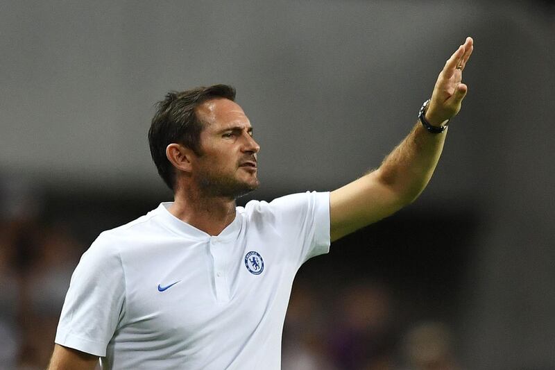 Chelsea manager Frank Lampard gestures. AFP