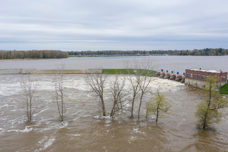 Authorities are no longer being able to control or contain the amount of water flowing through spill gates. MLive.com, The Bay City Times via AP