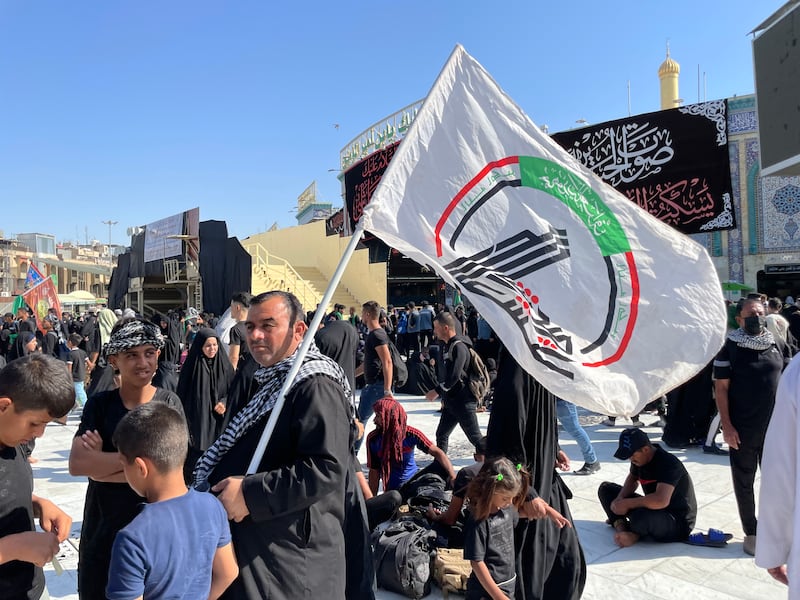 In the video, the man claimed to be a 'proud' member of Iraq's Popular Mobilisation Forces, an umbrella paramilitary organisation. Sinan Mahmoud / The National