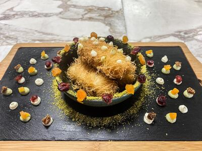 Kunafa cannoli at Rosemary 