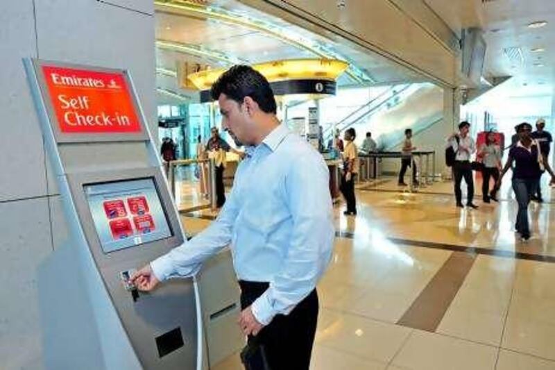 Emirates opens its first check-in counter at the Mall of the Emirates station.

Courtesy RTA