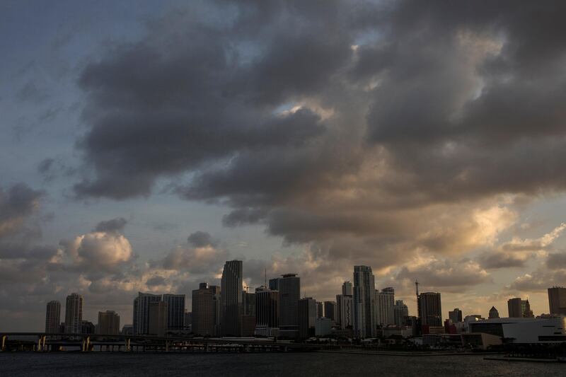 The Miami skyline is seen ahead of the arrival of Hurricane Irma in Miami Beach, Florida. Adrees Latif / Reuters