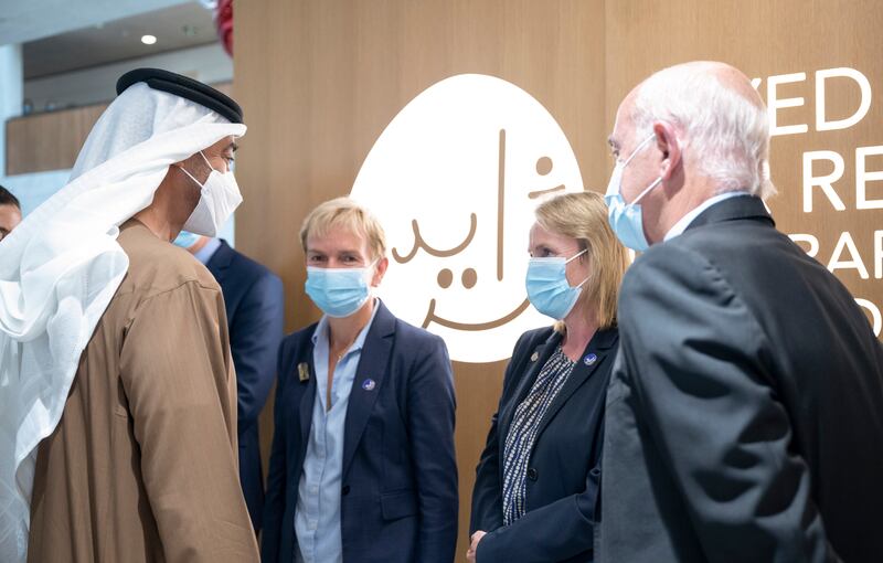 Sheikh Mohamed toured the centre, meeting researchers, professors and doctors working on pioneering research and life-saving treatments.