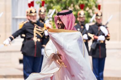 Saudi Crown Prince Mohammed bin Salman at the Elysee Palace in Paris on June 16. Bloomberg