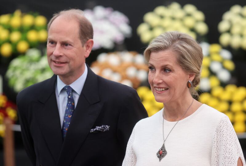 The Earl and Countess of Wessex during the royal visit to the Chelsea Flower Show at the Royal Hospital Chelsea, London, in September 2021. PA