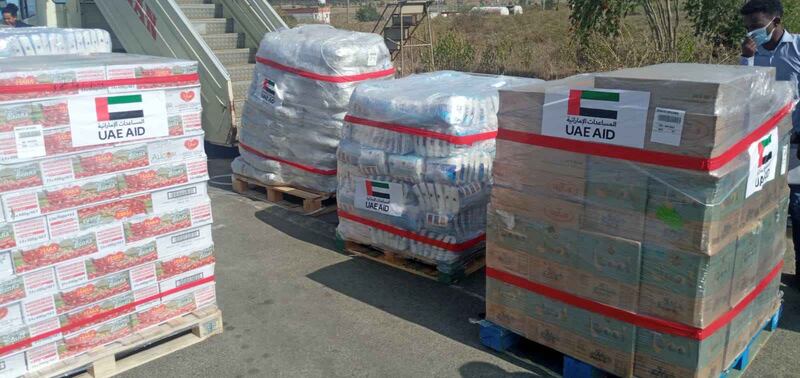 The UAE has sent 30 tonnes of food items to Mekele in Ethiopia. Wam